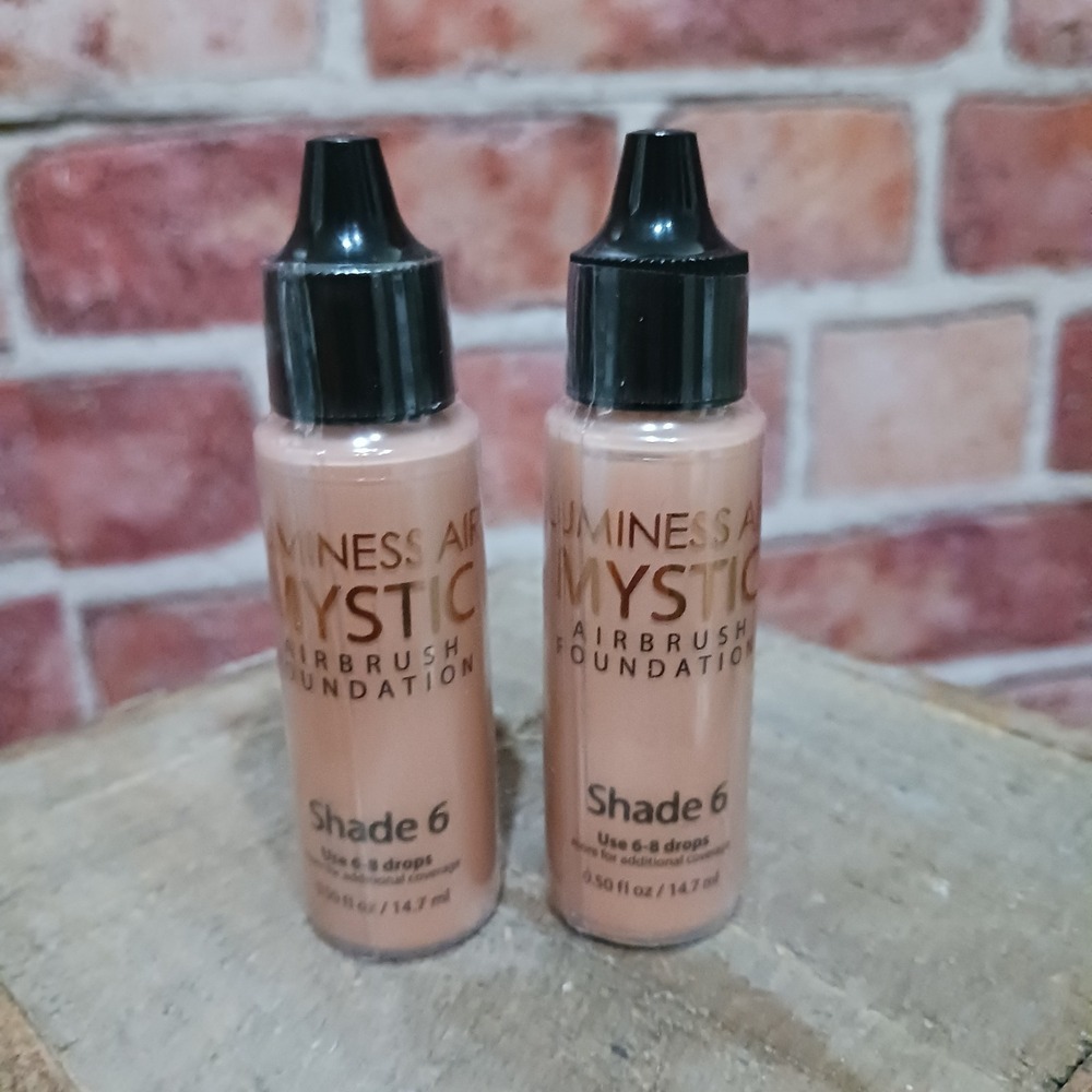 Luminess Air Mystic Airbrush Foundation Shade 6 Medium Tan 0.50oz Set of 2 New